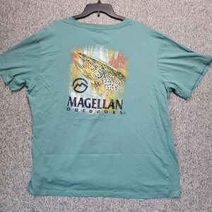 Magellan Outdoors 2XL T-Shirt Classic‎ Fit Graphic Tee Fish Outdoors Casual